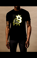 Topy, tričká, tielka - Tričko Bitcoin bull - 16430857_