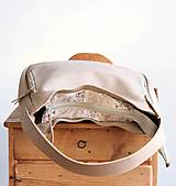Veľké tašky - Kožená kabelka *NUDE* - 16427959_
