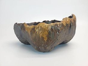 Nádoby - Bonsajová miska z bledohnedej kameninovej hliny - 16432628_