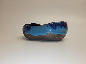 Nádoby - Bonsajová miska z antracitovej kameninovej hliny - 16432698_