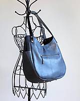 Veľké tašky - Kožená "HOBO" kabelka *blueberry* - 16431051_