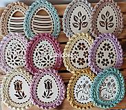 Dekorácie - Handmade háčkované dekorácie z kvalitných šnúr na Veľkú noc, jarná dekorácia (Zajačik, farba aloe) - 16433239_