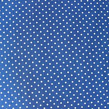 Textil - Modrá s bielou bodkou - 16433811_