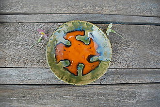 Nádoby - Keramická miska  (Oranžová) - 16433016_