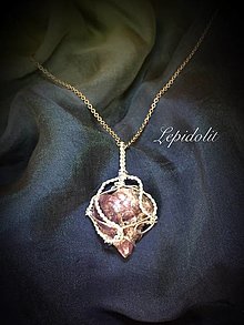 Náhrdelníky - náhrdelník s lepidolitom - 16433042_