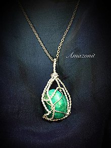 Náhrdelníky - náhrdelník s amazonitom - 16433301_