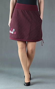 Sukne - Vínová sukně vel. XL - 16431289_