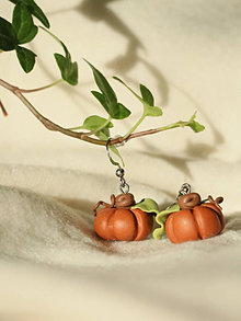 Náušnice - Pumpkin earrings - 16432590_
