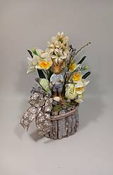 Dekorácie - Ikebana zajko s taškou - 16435357_