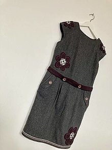 Sukne - Tvídová šedá recy šatová suknička - 16435281_