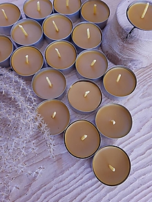 Svietidlá a sviečky - Čajový kahanec zo včelieho vosku - 16436745_