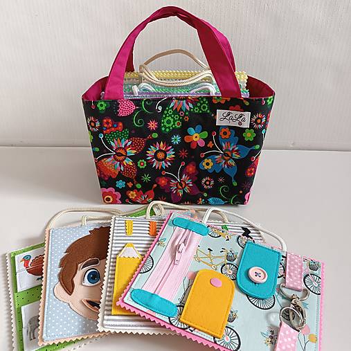 Hračky - Taška na quiet book karty - 16436462_