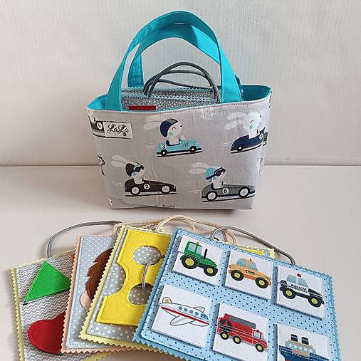 Hračky - Taška na quiet book karty - 16436485_