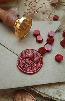 Nástroje - Svadobné samolepiace pečate  (Pečať kytica ruží) - 16435877_