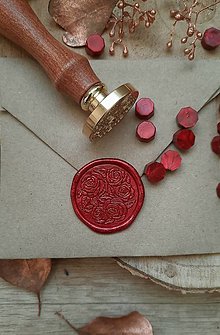 Nástroje - Svadobné samolepiace pečate  (Pečať divé ruže) - 16435878_