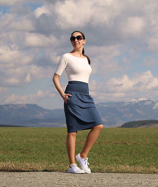 Sukne - Krátka sukňa denim - 16434416_