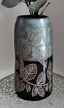 Dekorácie - Keramická váza - Listy - 16436169_