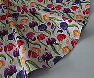 Úžitkový textil - Okrúhly obrus,,pestrofarebné tulipány" - 16439639_