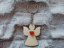 Darčeky pre svadobčanov - Kľúčenka Anjel s nápisom Ďakujeme - 16439407_