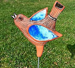 Dekorácie - Keramický vták do záhrady - 16438391_