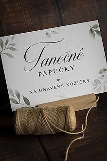 Papiernictvo - Tanečné papučky - informačná kartička VETVIČKY - 16439789_