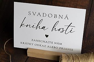 Papiernictvo - Kniha hostí II.  - Ozdobná kartička čierno-biela - 16439862_
