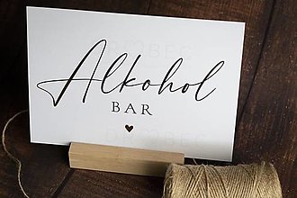 Papiernictvo - Alkohol bar I.  - Ozdobná kartička čierno-biela - 16439871_