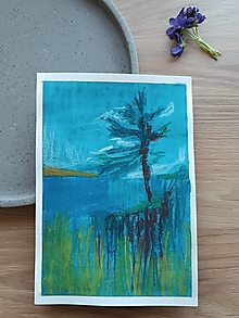 Obrazy - Pastel Strom na brehu - 16437324_
