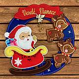 Dekorácie - Santa na saniach - závesná dekorácia - 16439357_
