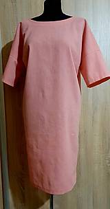 Šaty - Ľanové šaty "Ružové" - 16437495_