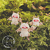 Hračky - Roztomilé hračky netopierov albínov | Autorské interiérové ​​umelecké bábiky (OOAK) | Darček pre kamarátku alebo dieťa - 16439685_