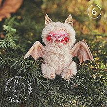 Hračky - Roztomilé hračky netopierov albínov | Autorské interiérové ​​umelecké bábiky (OOAK) | Darček pre kamarátku alebo dieťa (6) - 16439712_