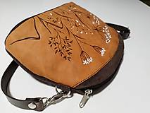 Kabelky - PETRA small "Trávy" textilná kabelka s kožou - 16437634_