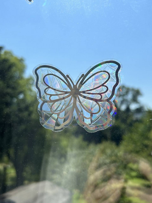 Dekorácie - Malý motýľ lapač slnka na okno - 16440515_