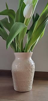 Dekorácie - Keramická váza piesková - 16440408_