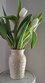 Dekorácie - Keramická váza piesková - 16440409_