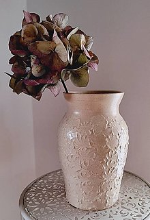 Dekorácie - Keramická váza piesková - 16440411_