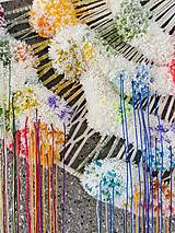 Dekorácie - Kruhová tapiséria "Farebný dážď" - 16441005_