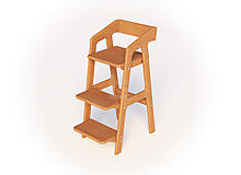 Nábytok - Rastúca stolička DUB - Rastúšik Vysoká [L] - Natural (Sedák/stupienok z dubu) - 16441895_