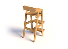 Nábytok - Rastúca stolička DUB - Rastúšik Vysoká [L] - Natural (Sedák/stupienok z dubu) - 16441897_