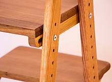 Nábytok - Rastúca stolička DUB - Rastúšik Vysoká [L] - Natural (Sedák/stupienok z dubu) - 16441900_