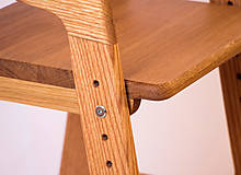 Nábytok - Rastúca stolička DUB - Rastúšik Vysoká [L] - Natural (Sedák/stupienok z dubu) - 16441902_