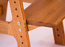 Nábytok - Rastúca stolička DUB - Rastúšik Vysoká [L] - Natural (Sedák/stupienok z dubu) - 16441903_