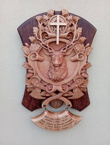 Dekorácie - Relief Sv.Hubert - 16438528_