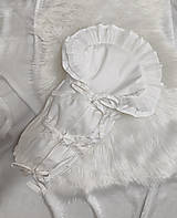 Detský textil - Smotanová šnurovacia zavinovačka na každý deň s trojstupňovým volanom - A4 - 16442322_