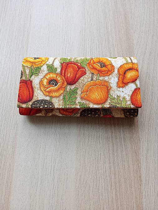 Peňaženky - Peňaženka maky - 16445730_