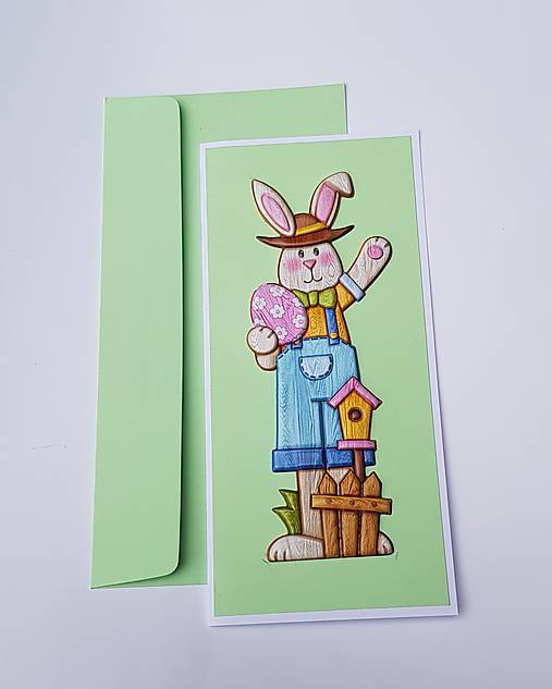 Papiernictvo - veľkonočná 3D pohľadnica zajko - 16442718_