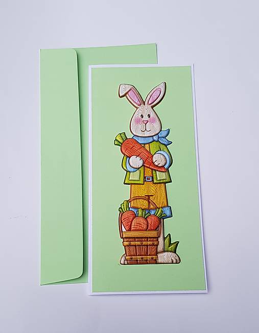Papiernictvo - veľkonočná 3D pohľadnica zajko - 16442720_
