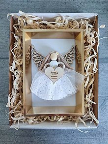 Dekorácie - Macrame anjel prvé sväté prijímanie - 16444000_