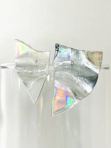 Náušnice - Recyklované CD - jedinečné strieborné holografické náušnice - 16443661_